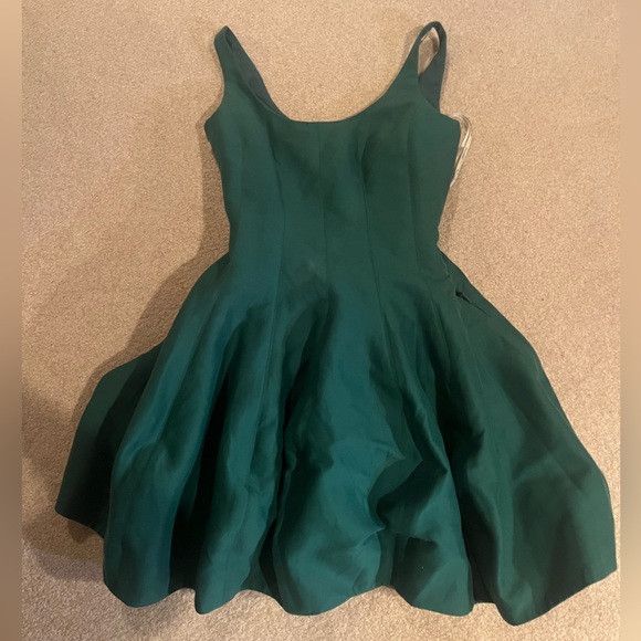 Halston Heritage Dresses & Skirts - HALSTON HERITAGE Silk Faille Tulip DRESS Size 2  Green NORDSTROM
